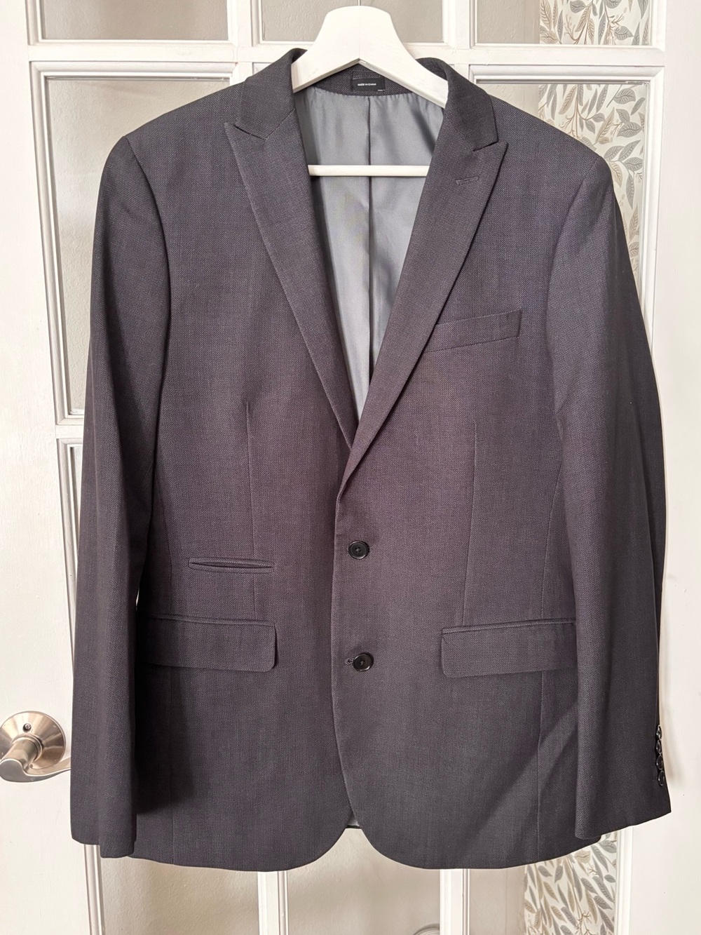 J. FERRAR Slim Fit Suit Jacket 40R Charcoal Grey